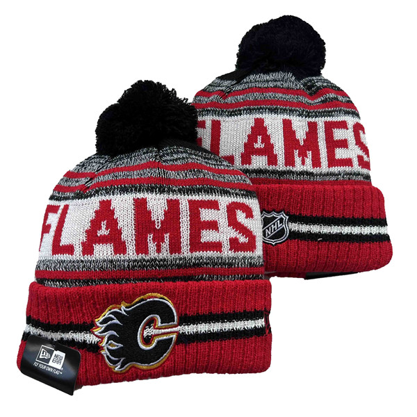 Calgary Flames Knit Hats 003